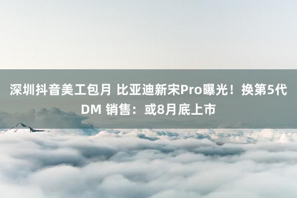 深圳抖音美工包月 比亚迪新宋Pro曝光！换第5代DM 销售：或8月底上市