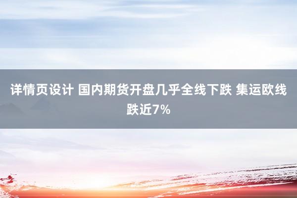 详情页设计 国内期货开盘几乎全线下跌 集运欧线跌近7%