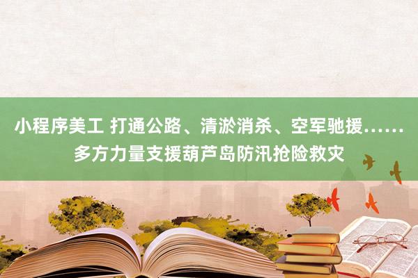 小程序美工 打通公路、清淤消杀、空军驰援……多方力量支援葫芦岛防汛抢险救灾